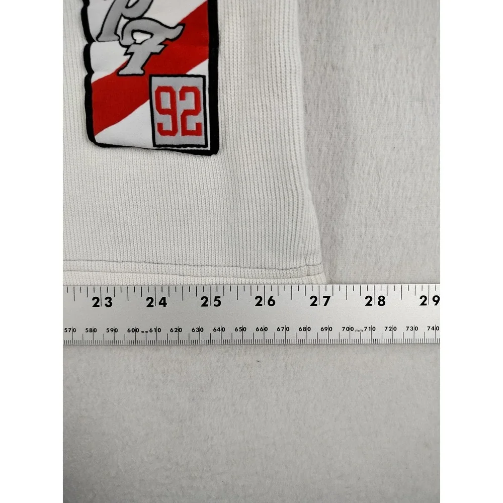 Vintage Phat Farm PF 92 Sweater Mens Large Gray‎ White Red Colorblock Streetwear
